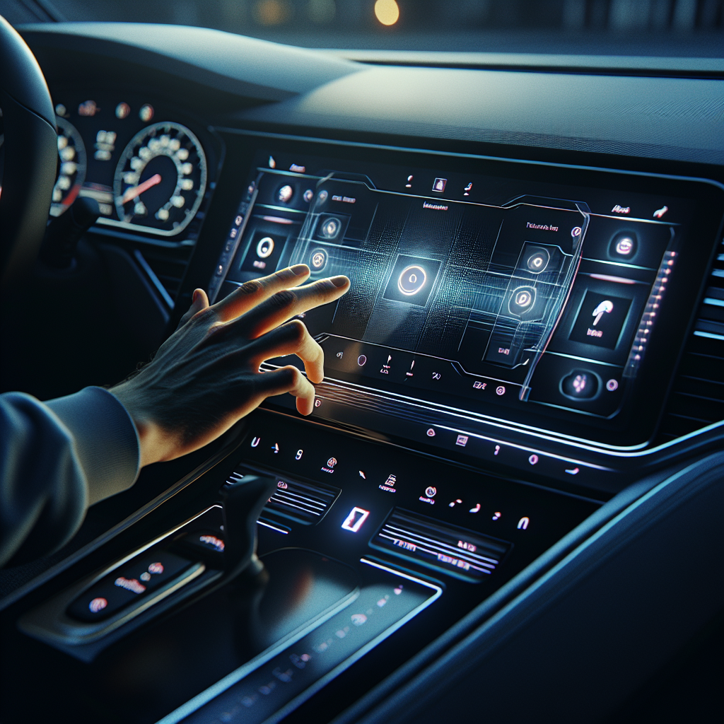 How are touchscreens used in automotive displays?